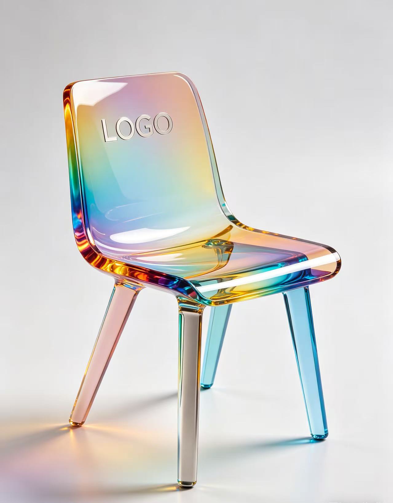 Custom acrylic chair with maximum visual recognizability
