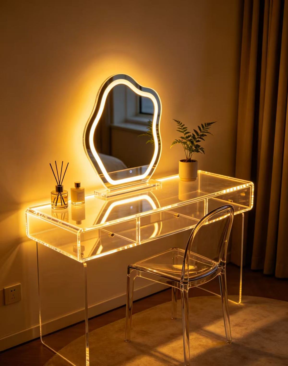 亚克力透明化妆桌1