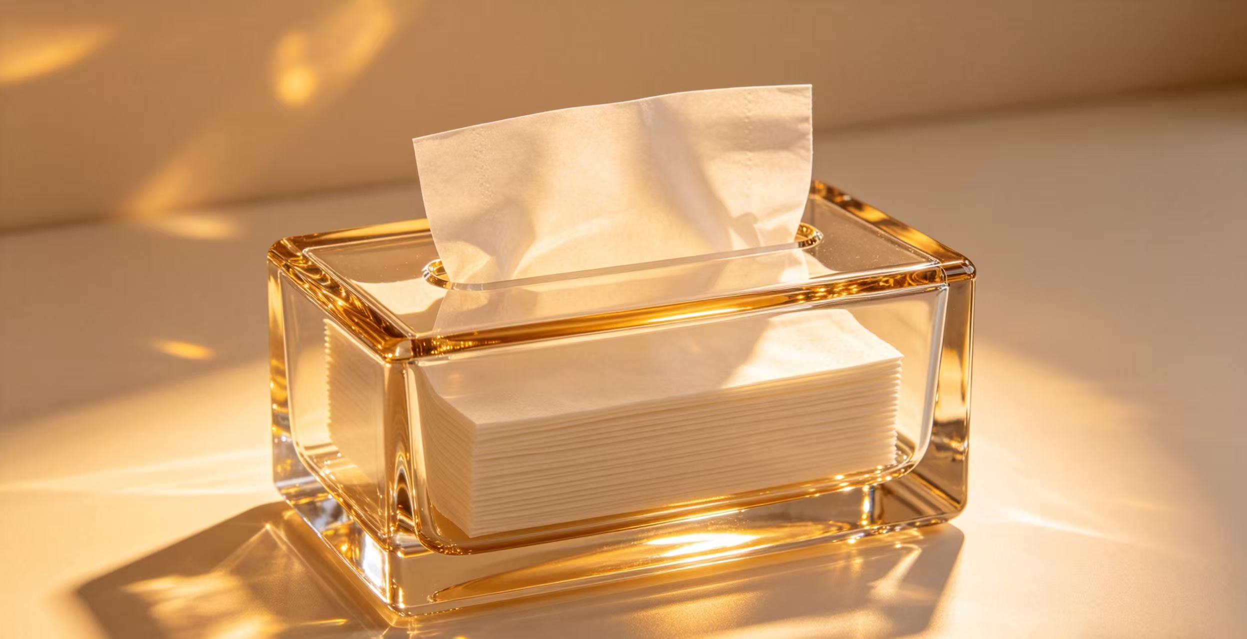 Acrylic tissue box, adding a sense of ceremony to daily routines