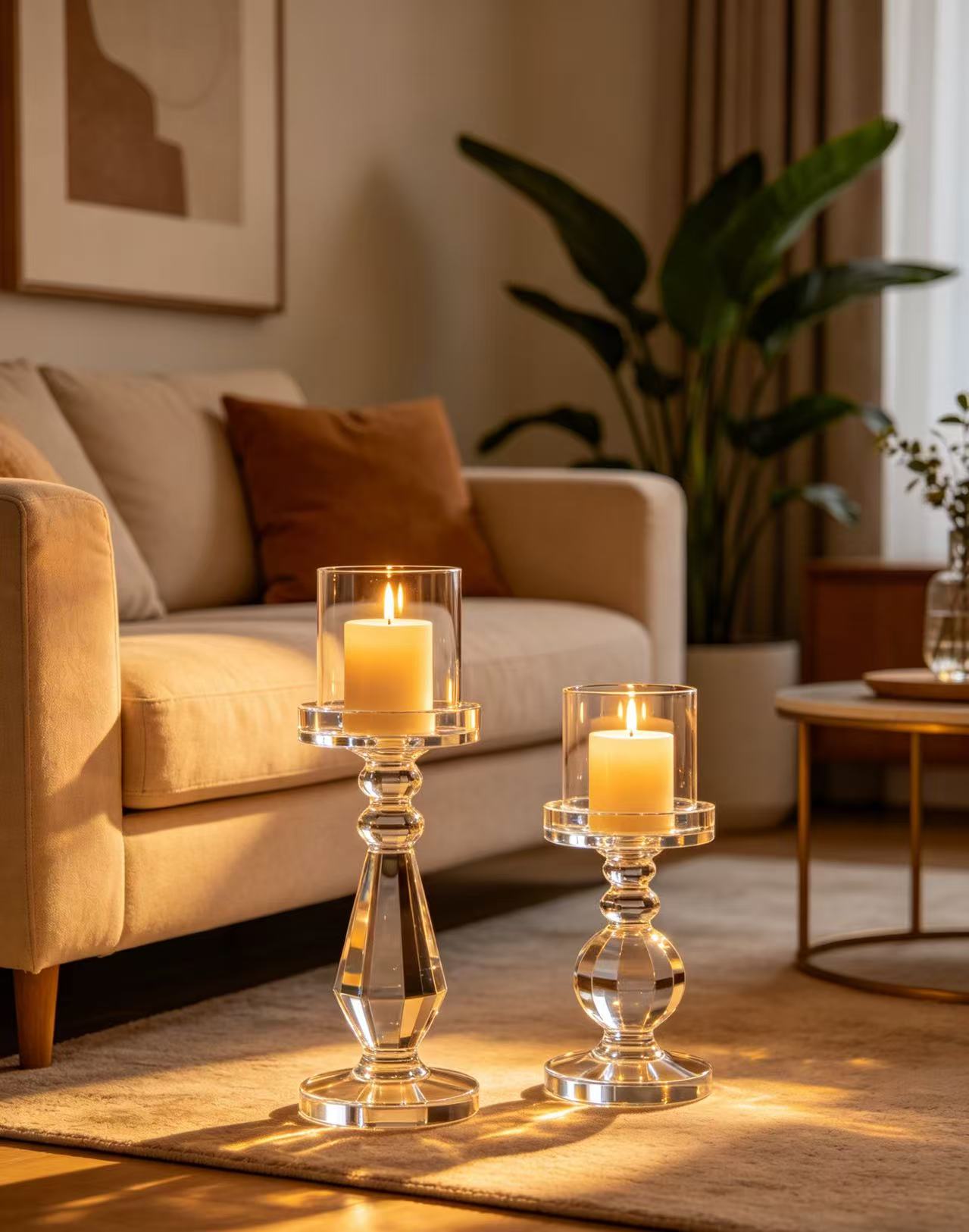 Textured ceiling! High-transparency candle holder suitable for all scenarios