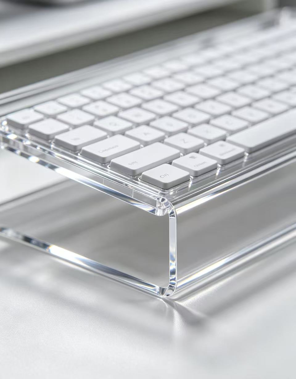 The acrylic keyboard stand earns a perfect score for its texture, with details that are truly stunning