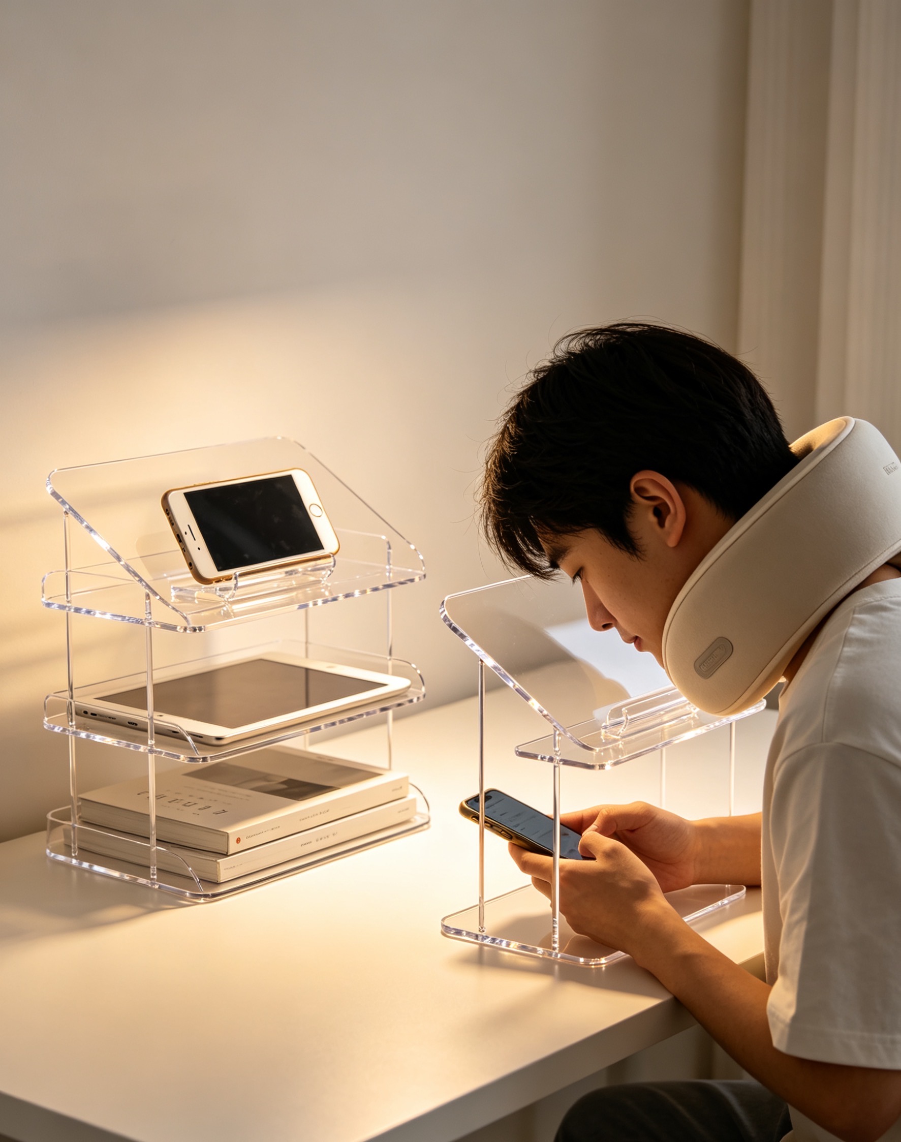 This all-in-one desk accessory for neck protection is extremely practical and convenient to use