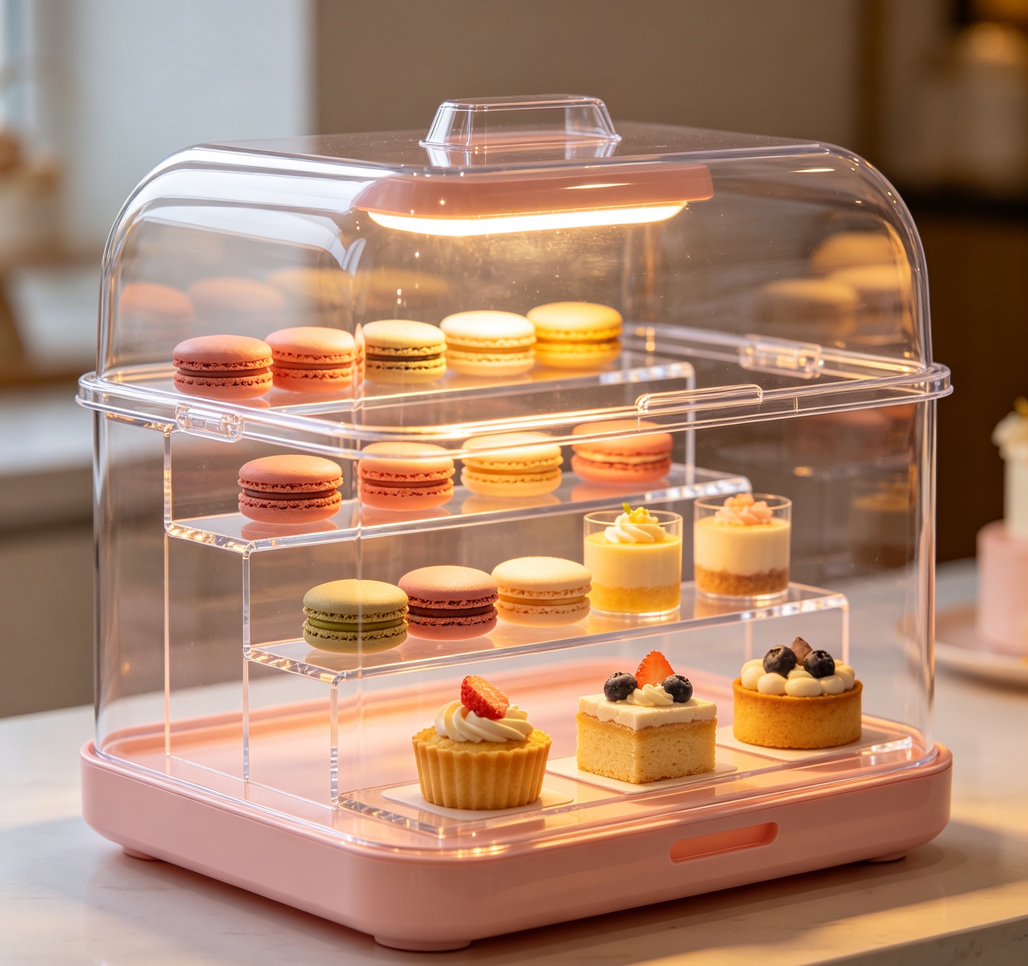 Food-grade acrylic display stand effortlessly passes food safety inspections