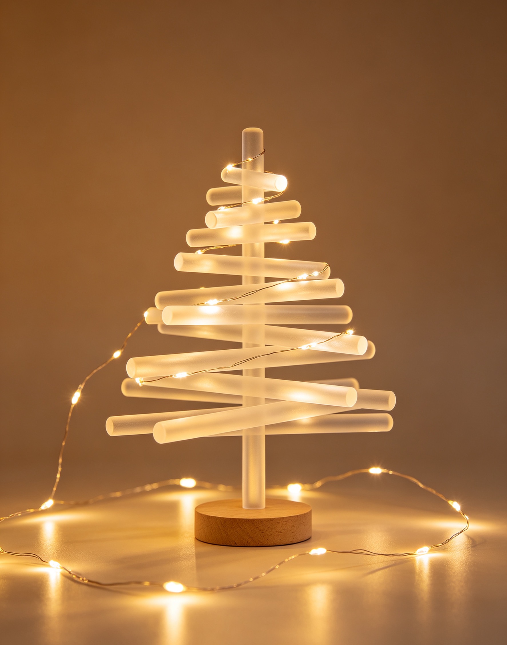Acrylic rods effortlessly create a festive atmosphere