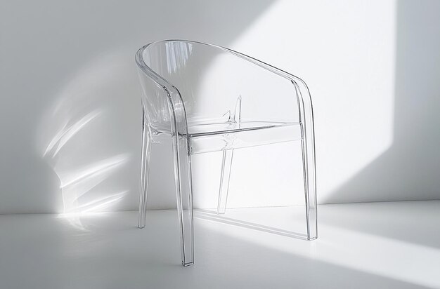 The transparent acrylic chair redefines the sophisticated ambiance of home decor