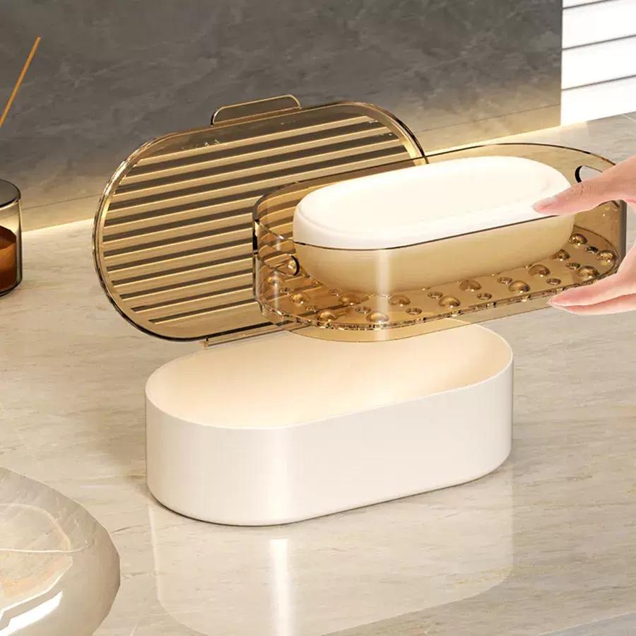 Acrylic soap box – excellent for draining water without soaking soap
