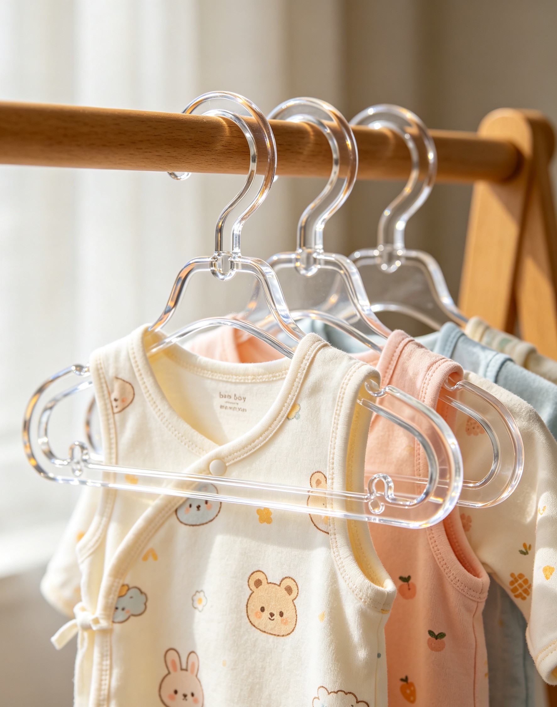 Non-toxic acrylic hanger protects your baby's health