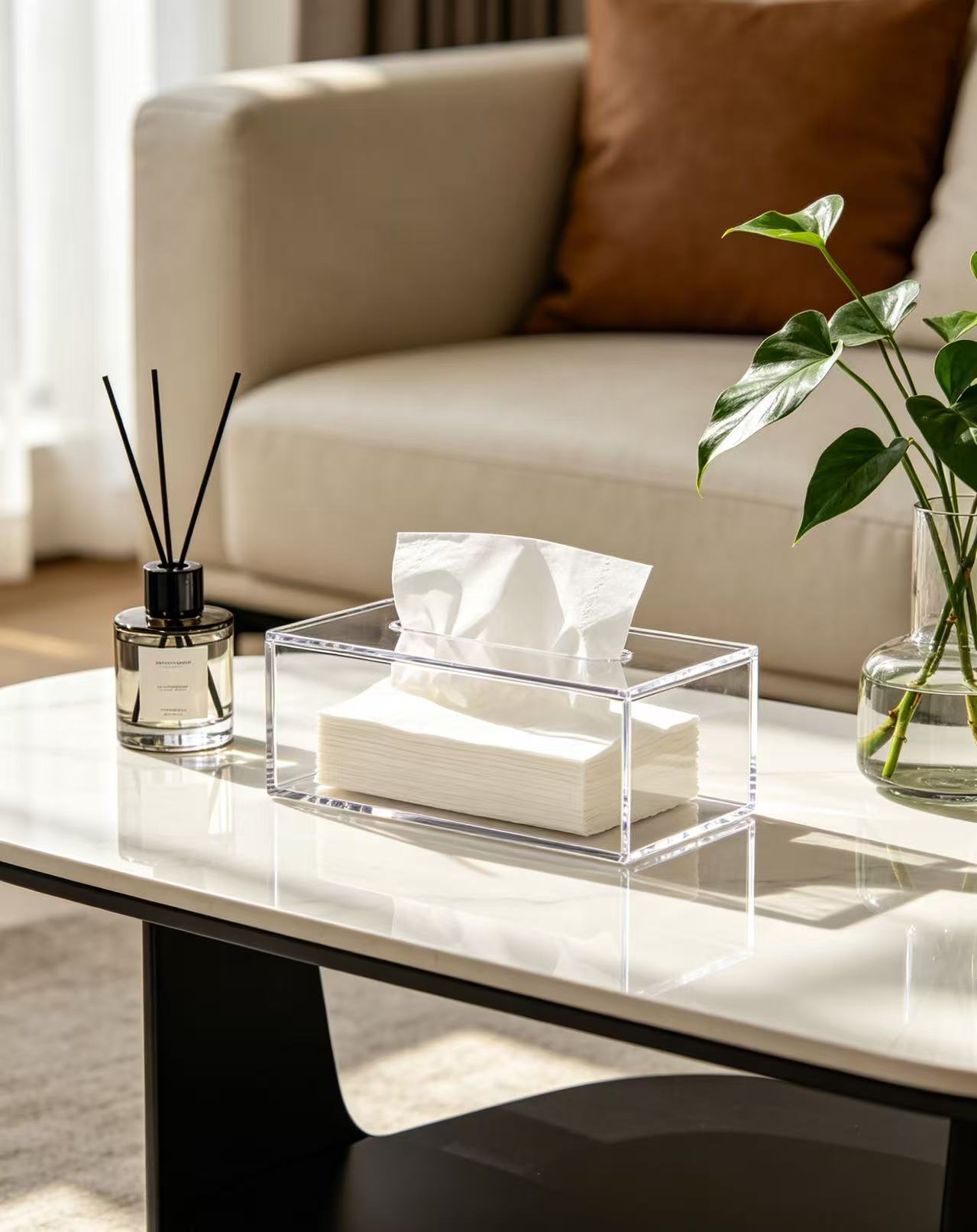 High transparency and durability! The acrylic tissue box is the best value for money