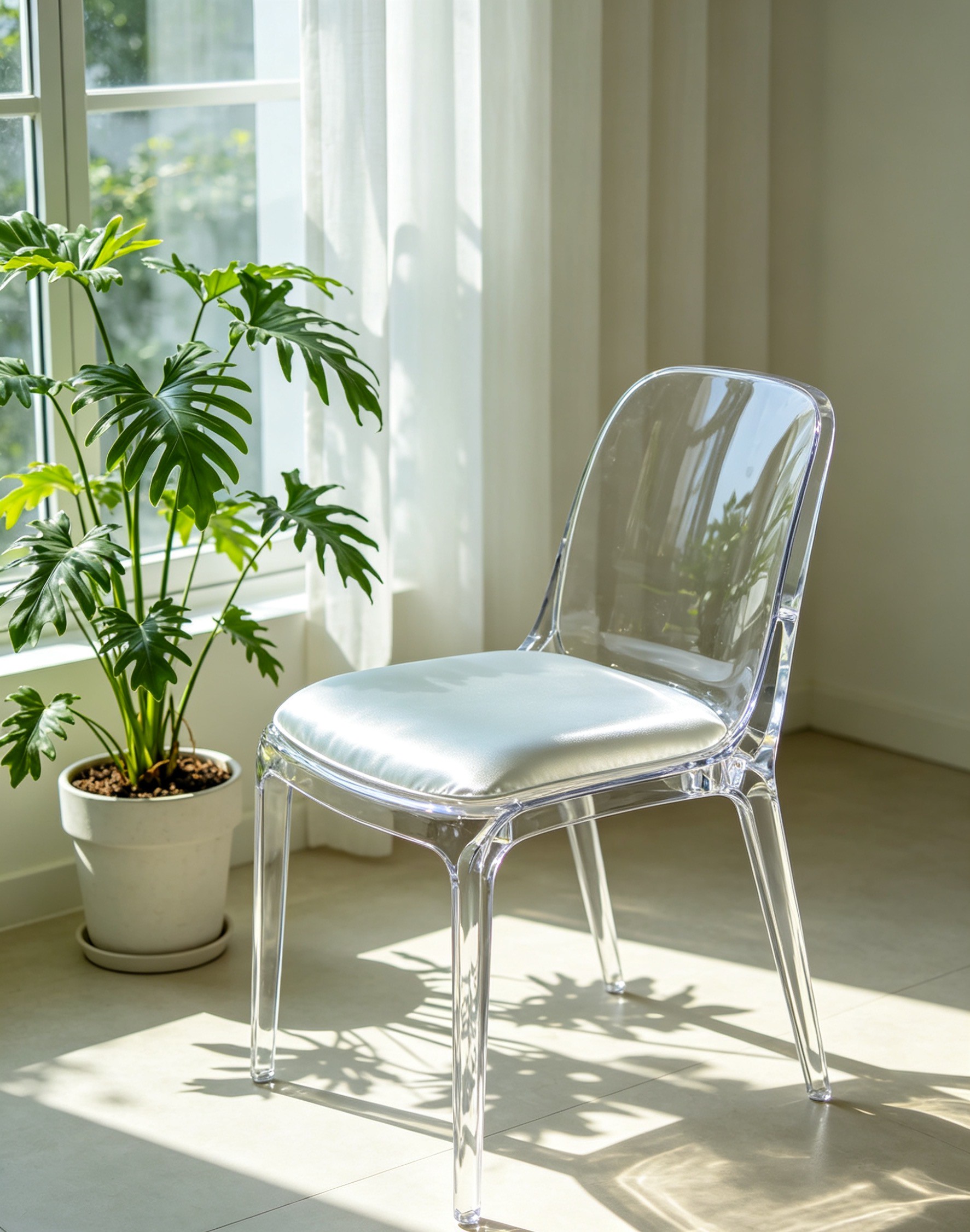 A perfect summer cooling solution! The acrylic chair is truly soothing to the senses