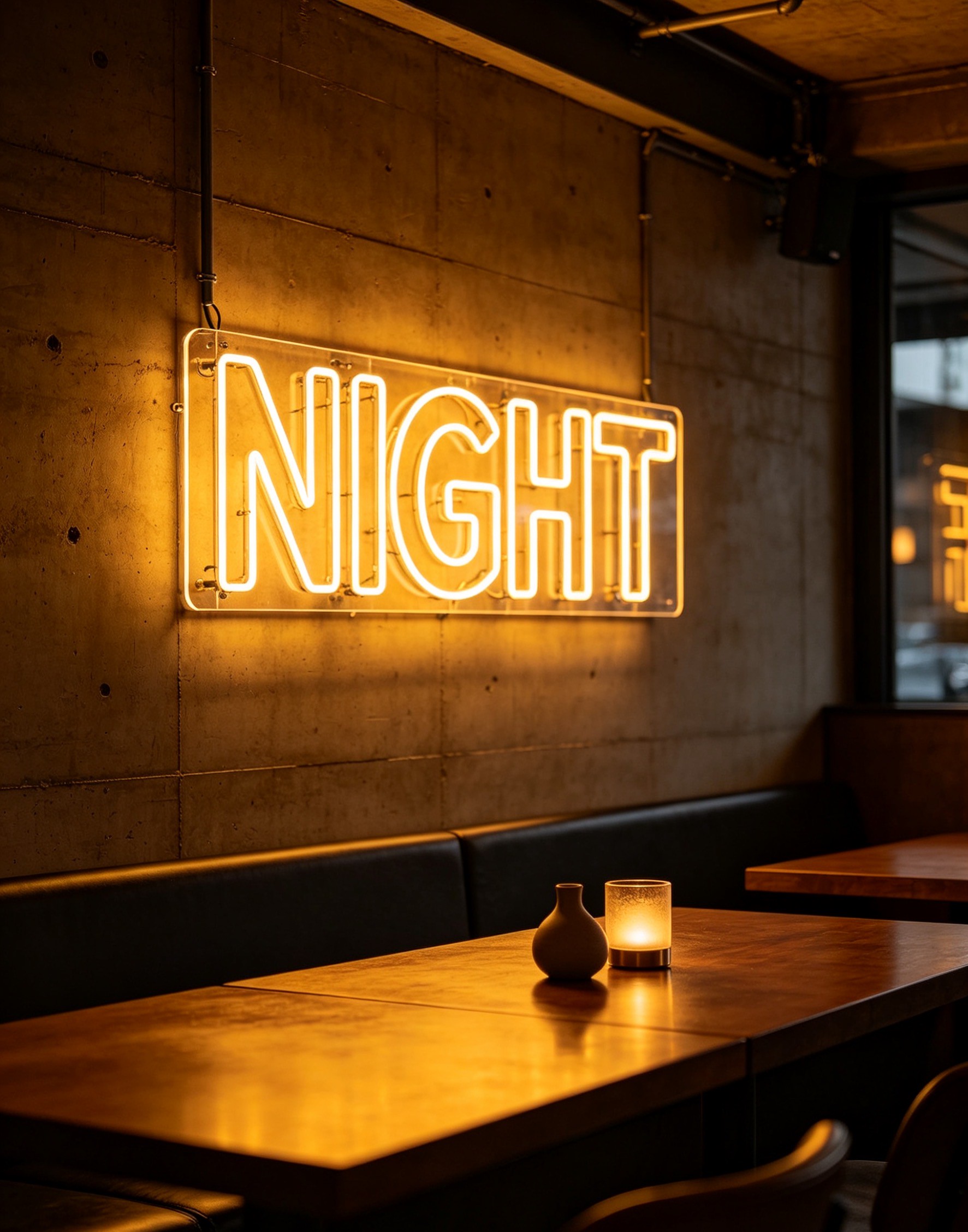 Light-emitting acrylic letters with dual-day-and-night aesthetics that create an immersive ambiance