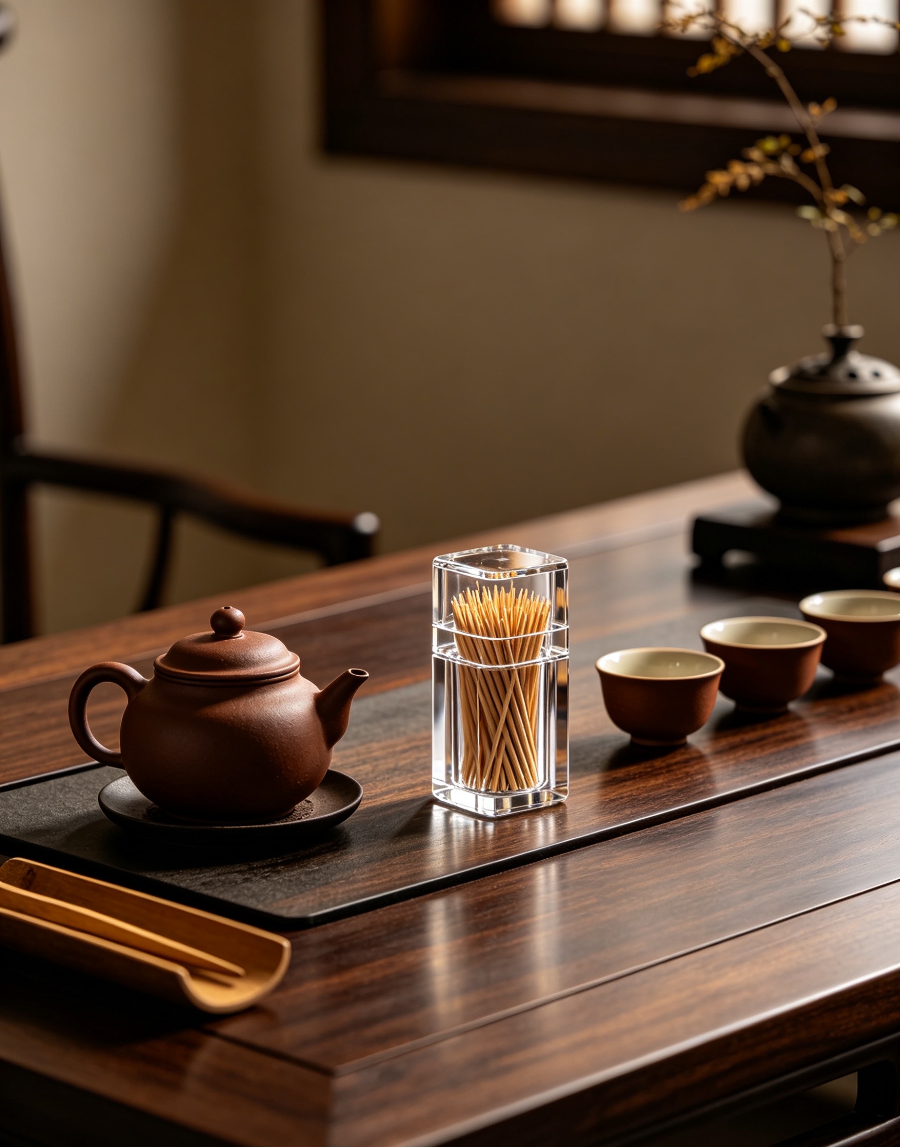 The small toothpick holder enhances the overall style of the store