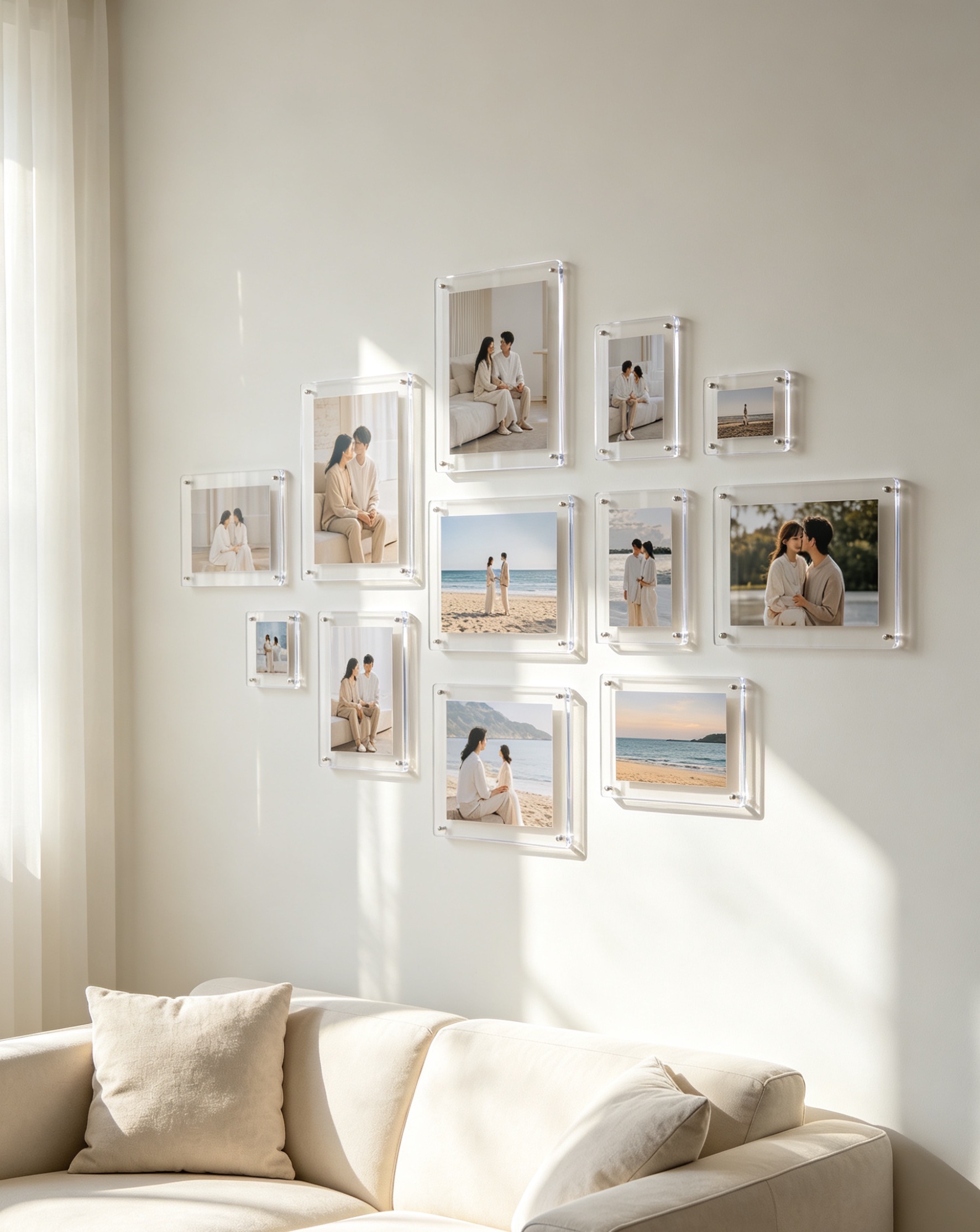 New ideas for wall decoration: minimalist acrylic frames that are truly timeless in appearance