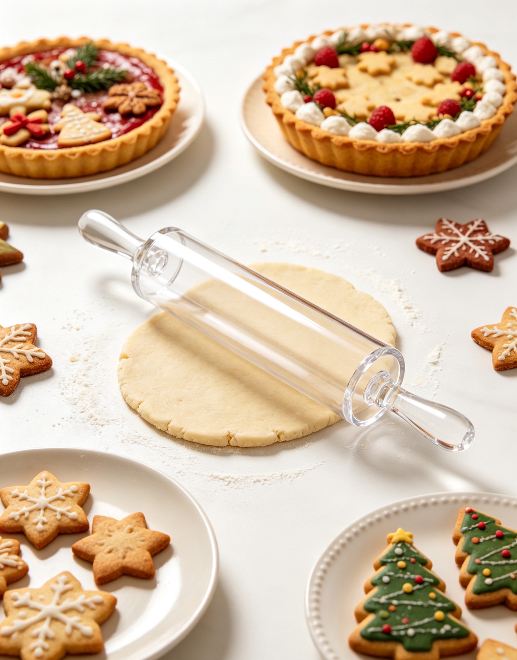 Baking Essential! Acrylic Rolling Pin Perfect for Holiday Desserts