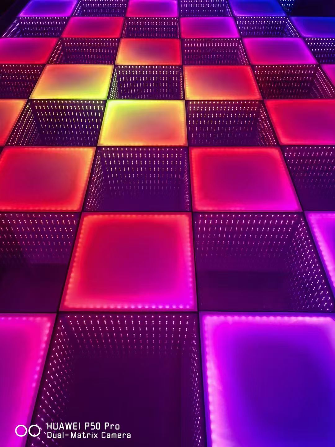 Colourful dance floor