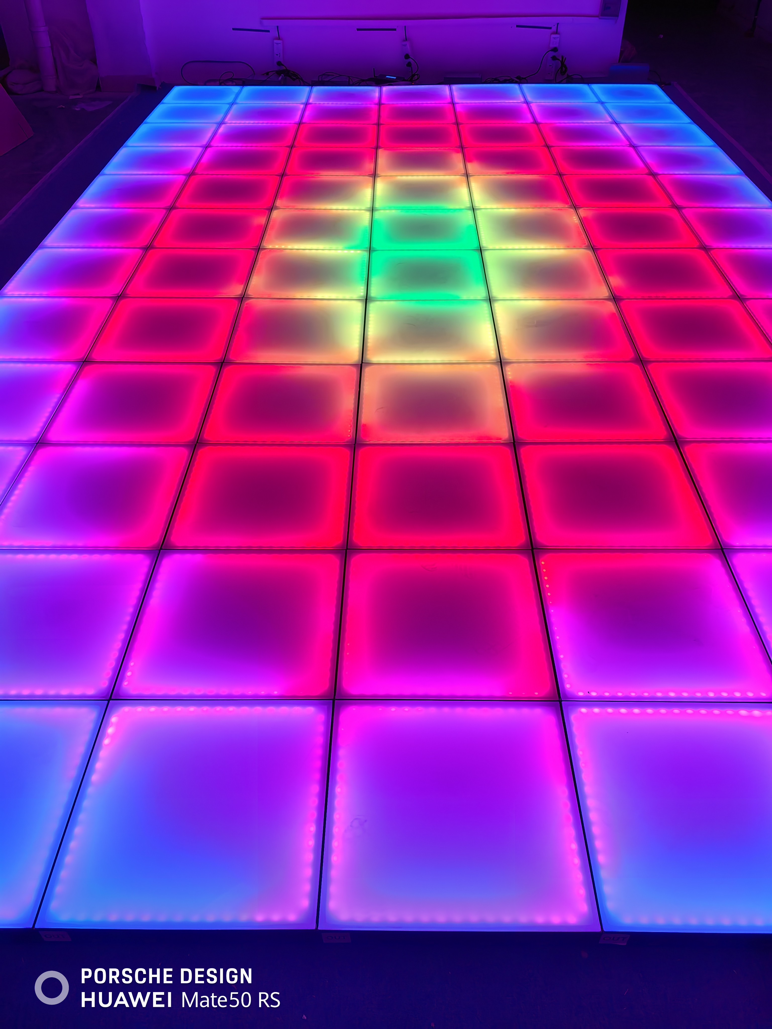 Colourful dance floor