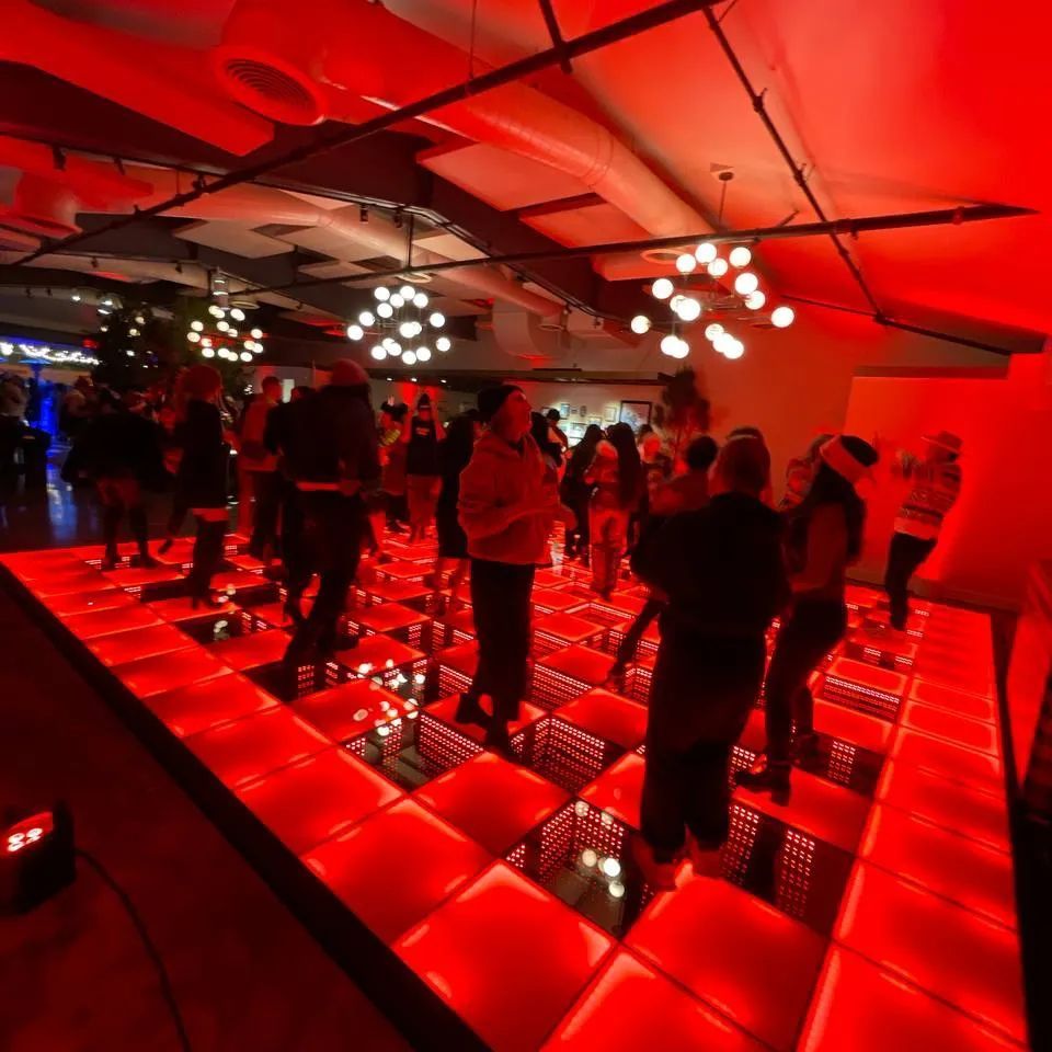 Colourful dance floor