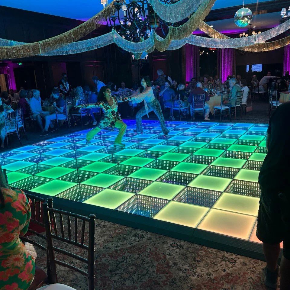 Colourful dance floor