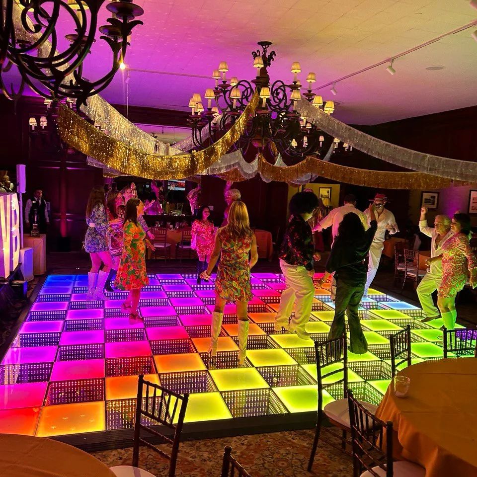 Colourful dance floor