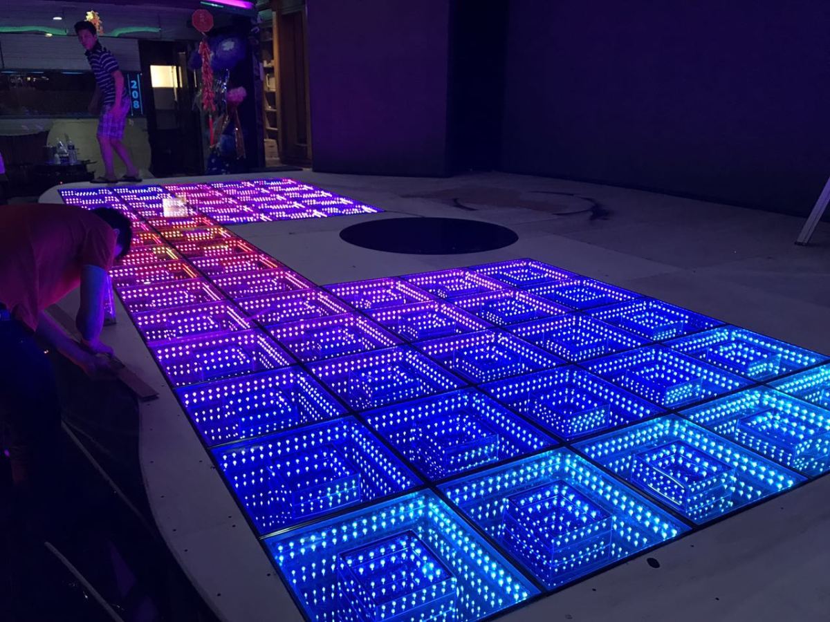 Double 3D led dance floor