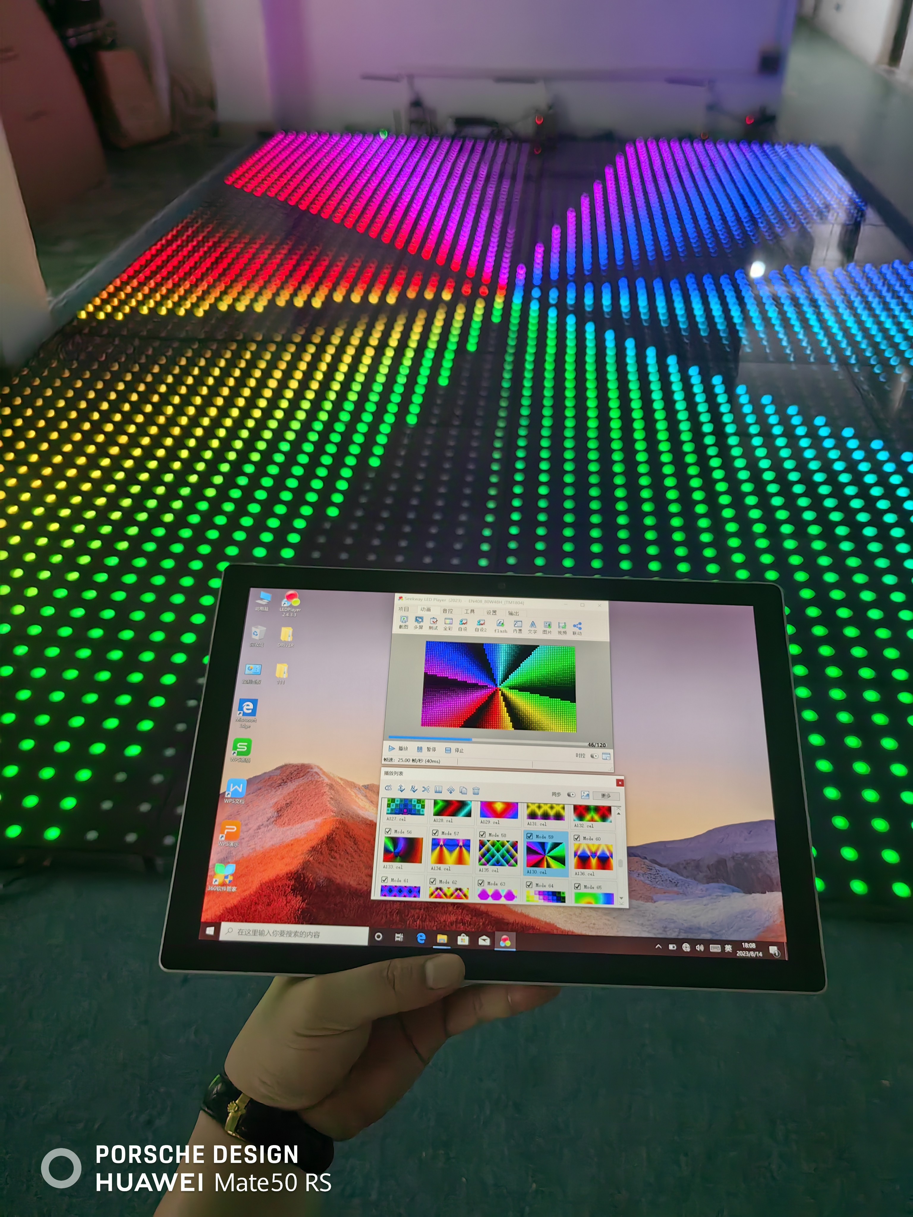 Led pixel dance floor