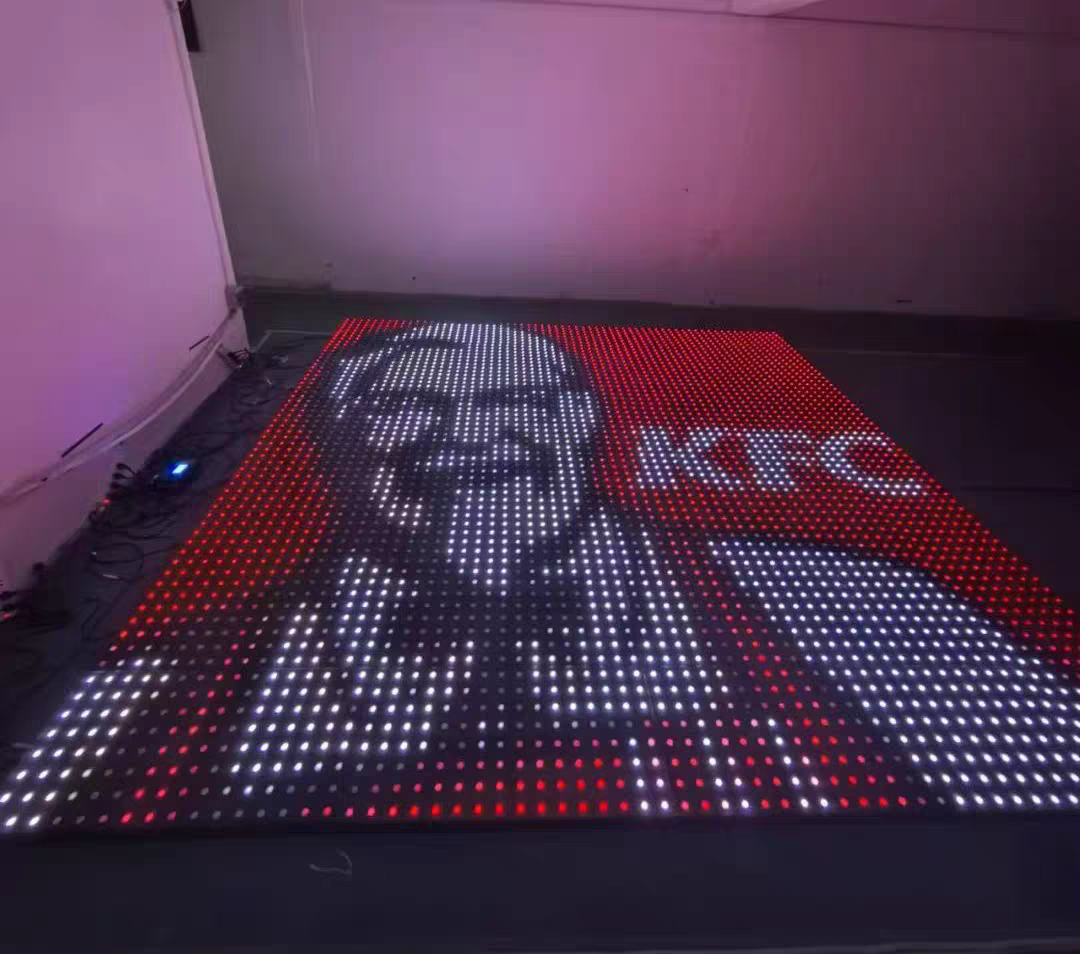 Pixel LED Dance Floor for Custom Text, Logos & Animations