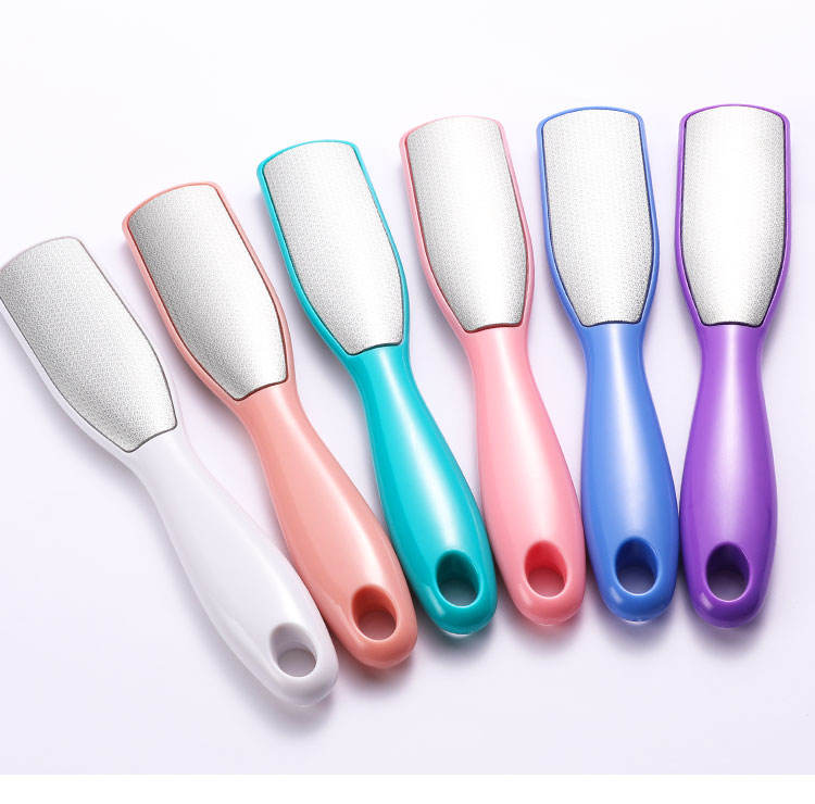 Best price wholesale foot care long handle remover callus tissue dead skin file stainless steel foot file