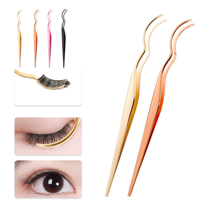 Overall false eyelash clip and removal tweezers tool