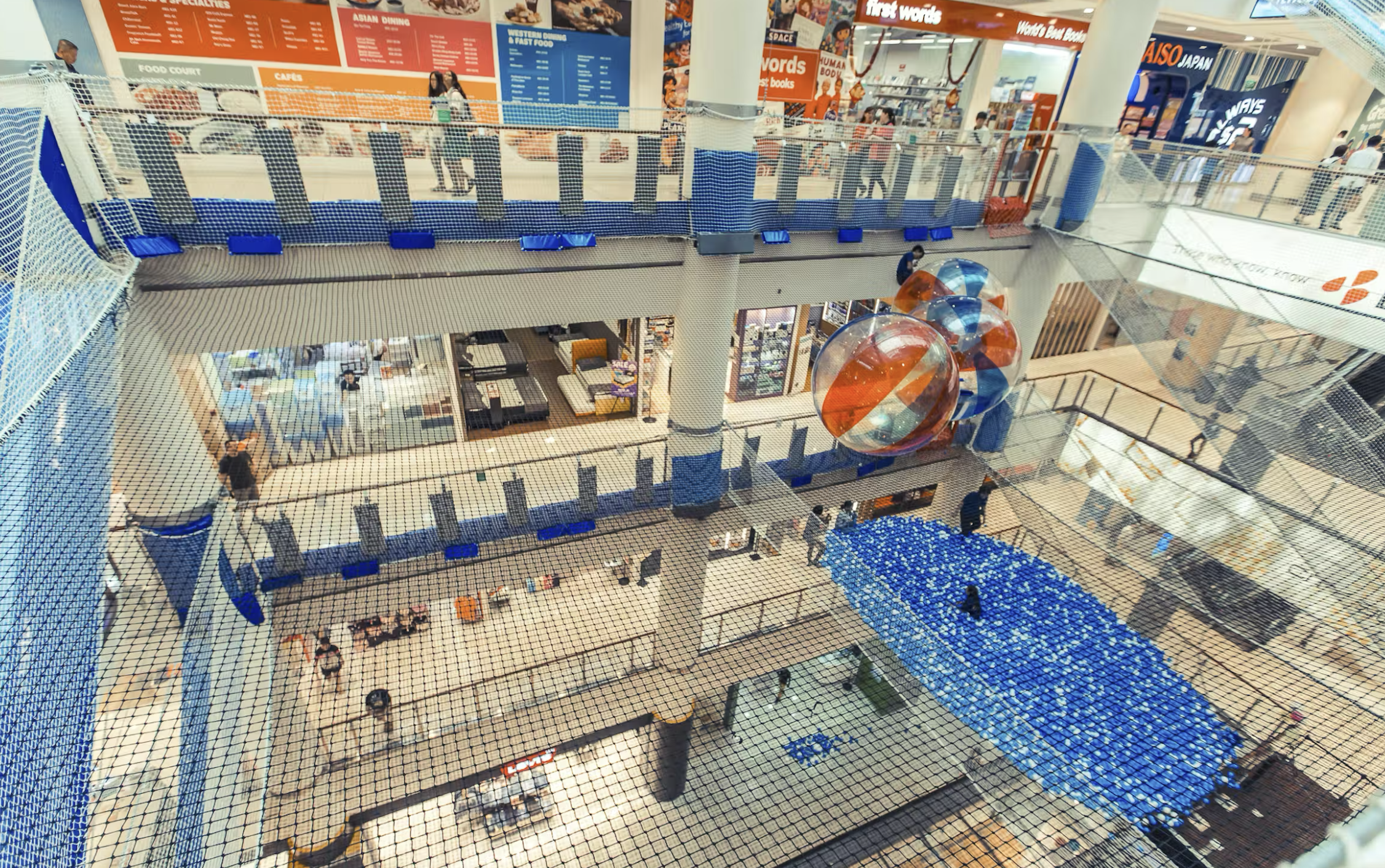 Atrium Aerial Net Structure Atrium Aerial Net Structure