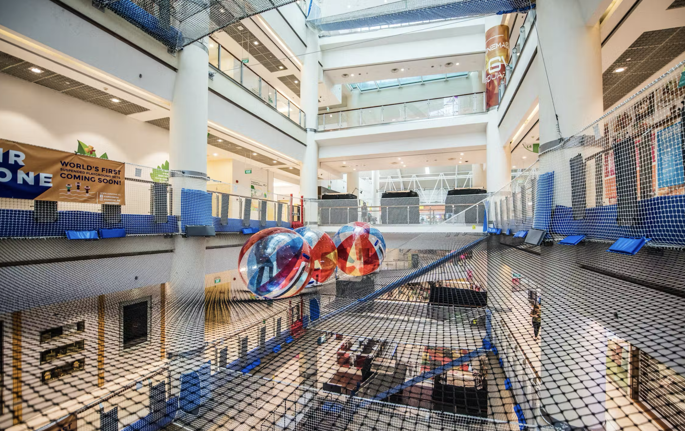 Atrium Aerial Net Structure