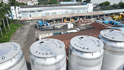 50 cubic meter stainless steel external coil reactor