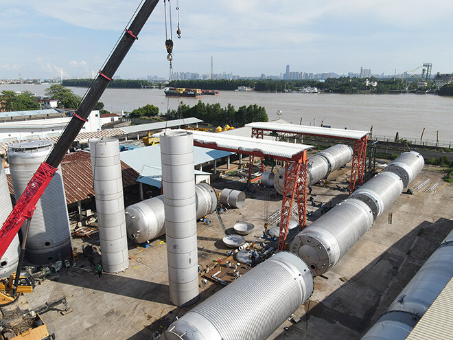 100 cubic meter large stainless steel storage tank