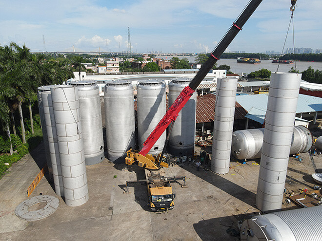 100 cubic meter large stainless steel storage tank