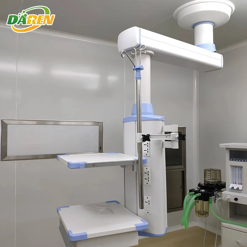 Top Quality RX-3 Double Arm Surgery Medical Pendant with Mechanical Ceiling Mounted ICU Surgery Gas Operation Bridge Pendant