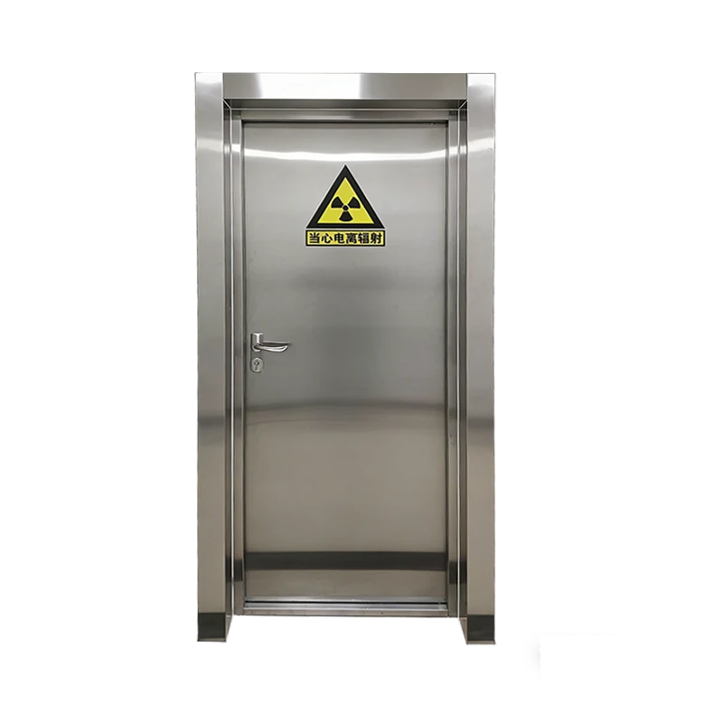 Manual swing lead door