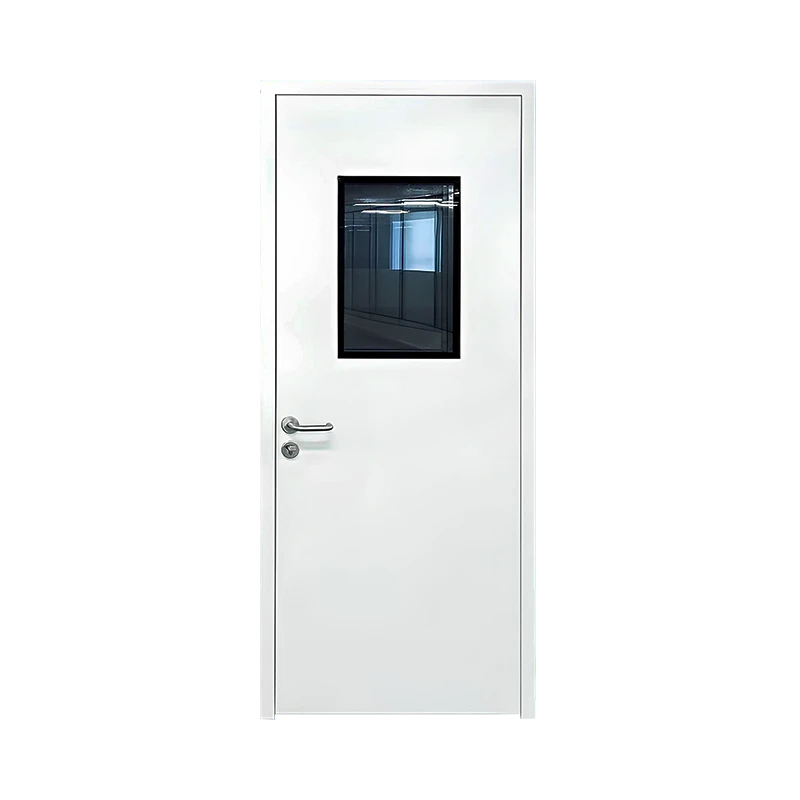 Manual single-leaf swing steel door