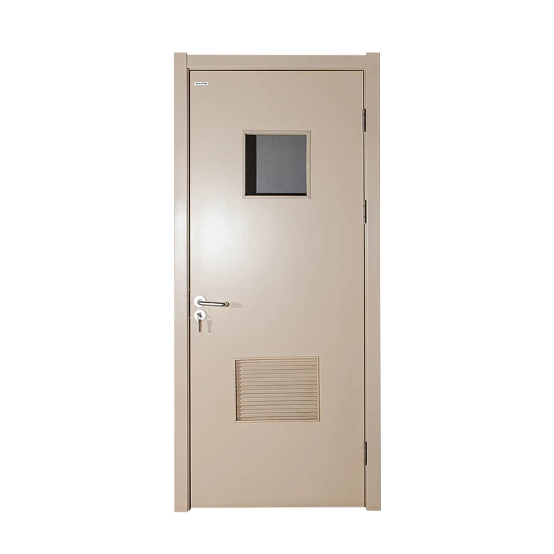 Manual single-leaf swing steel door