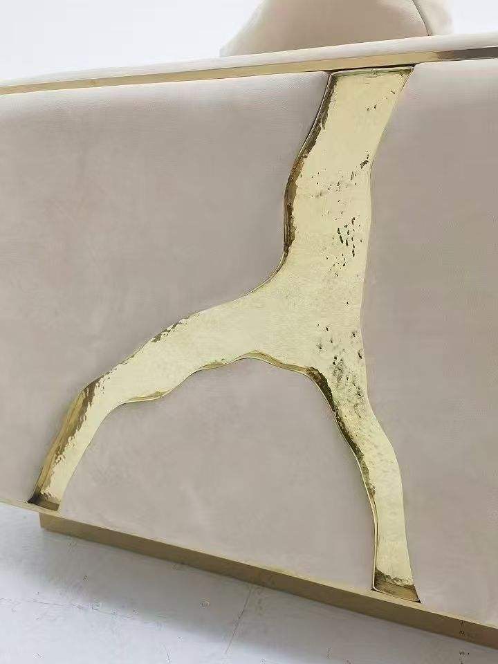 Luxury Indoor Home Furniture Modern Apartment Sectional Sofa Set with Chenille Cover and Sponge Filling