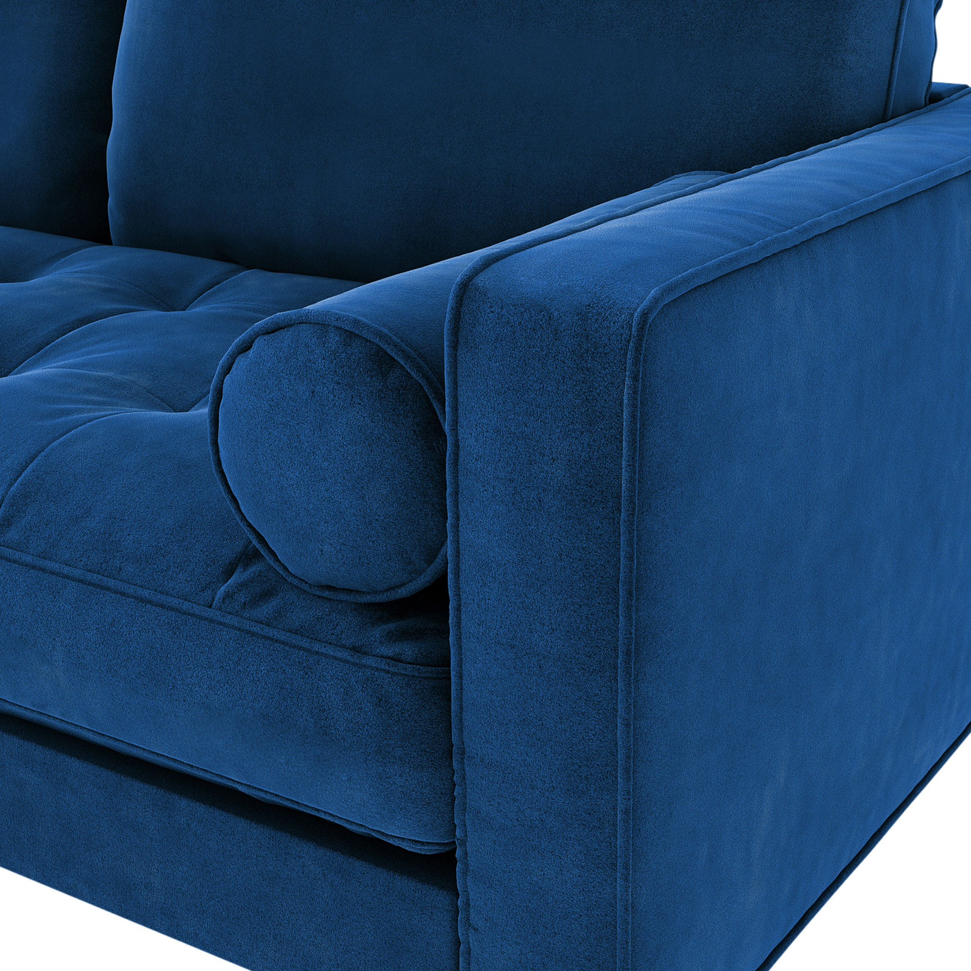 Three-seater sofa with velvet fabric, modern European style, suitable for living rooms and hotels, available in solid colors