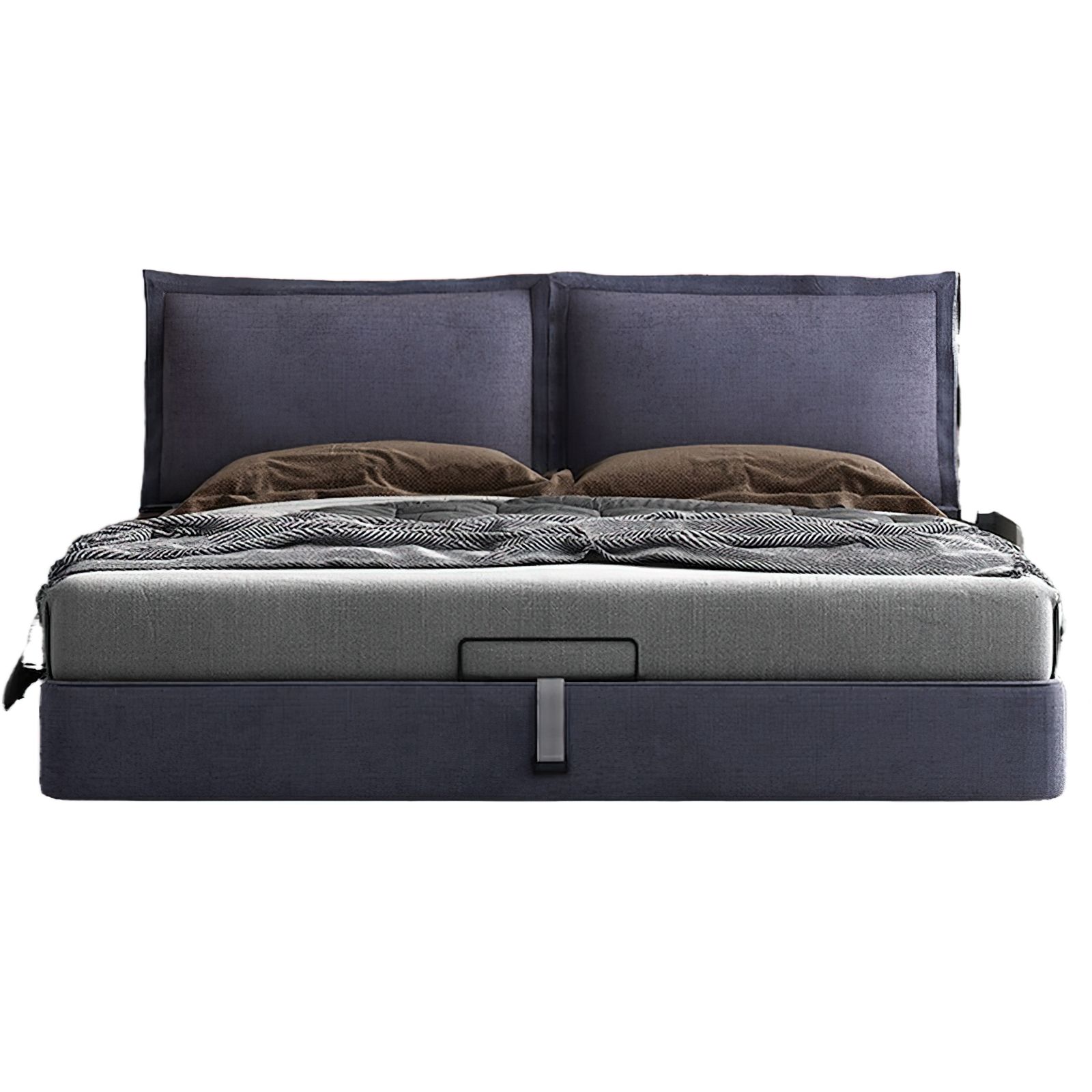 Modern solid wood upholstered bed with custom color, luxurious high-quality bedroom furniture