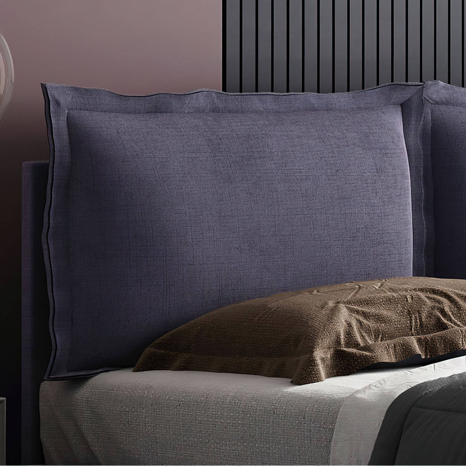 Modern solid wood upholstered bed with custom color, luxurious high-quality bedroom furniture