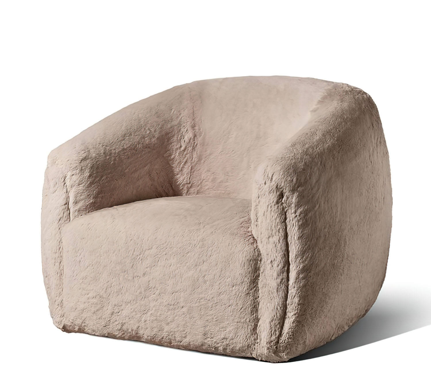 Nordic Lightweight Single-Seat Recliner Sofa Chair for Living Room, Fabric Leisure Heat-Dissipating Sofa