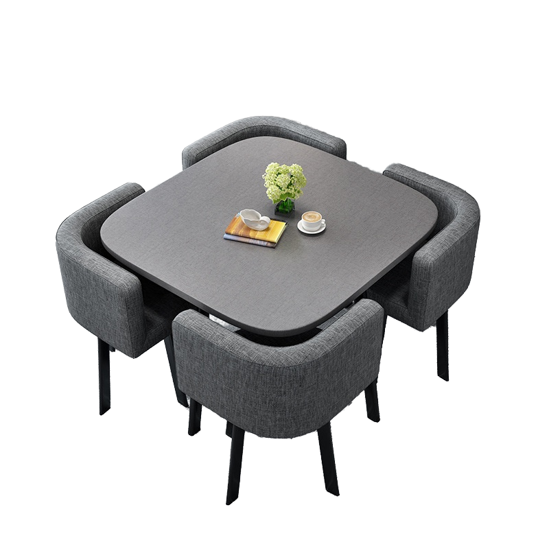 Modern Rectangular Wooden‑Top 4‑Seater Dining Table Set, for Home, Kitchen, Dining Room & Café, Luxury Dining Furniture