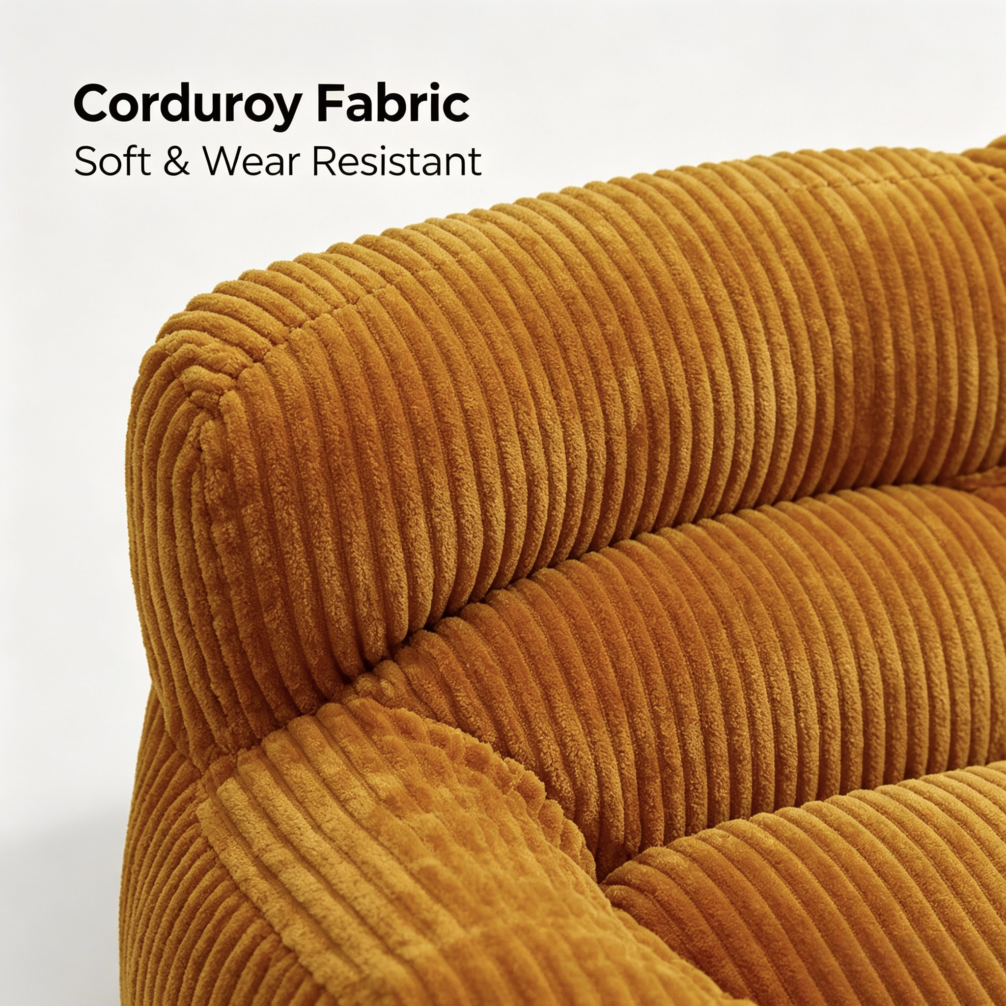 Modern L-Shaped Sofa Set with High-Elastic Sponge Filling for Living Room