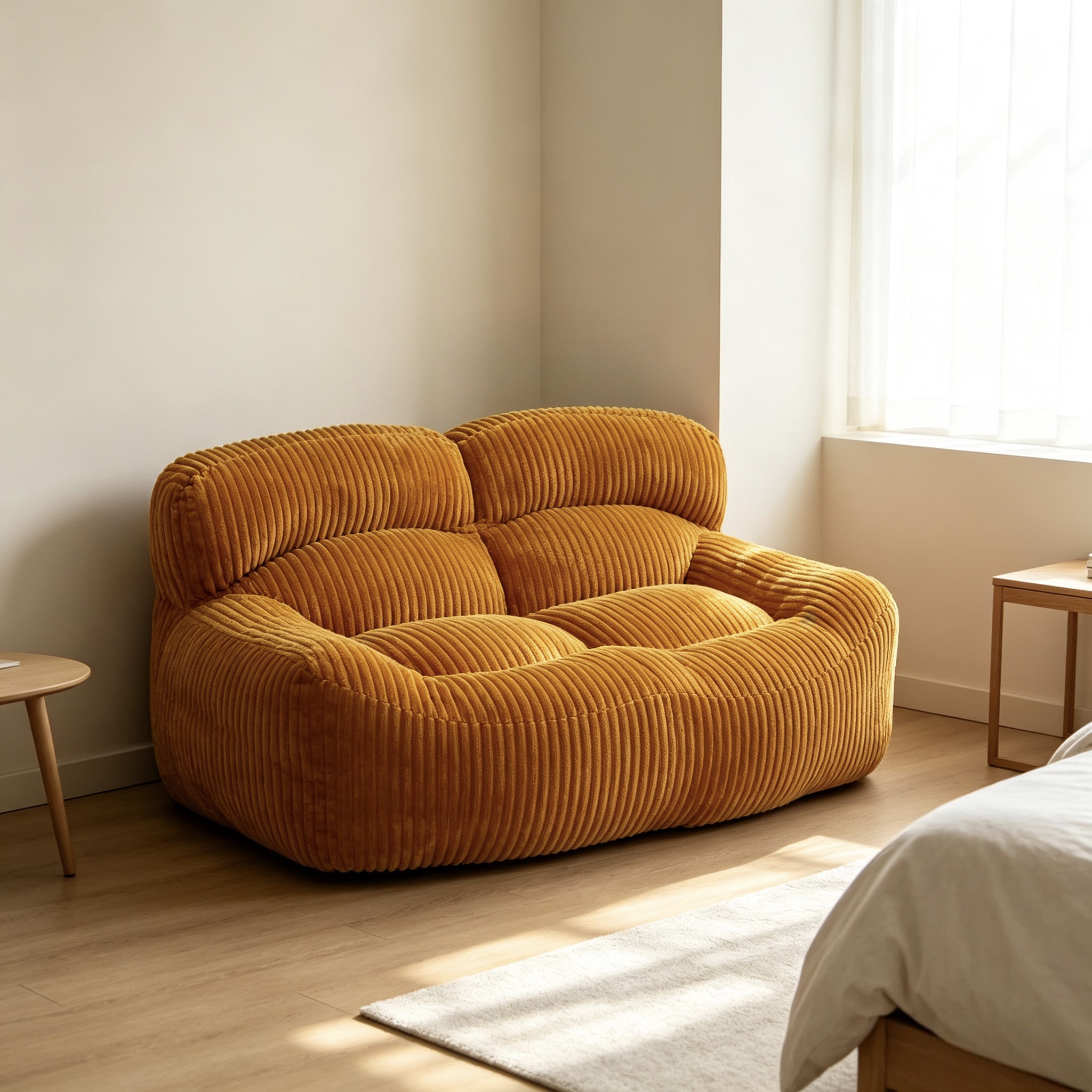 Modern L-Shaped Sofa Set with High-Elastic Sponge Filling for Living Room