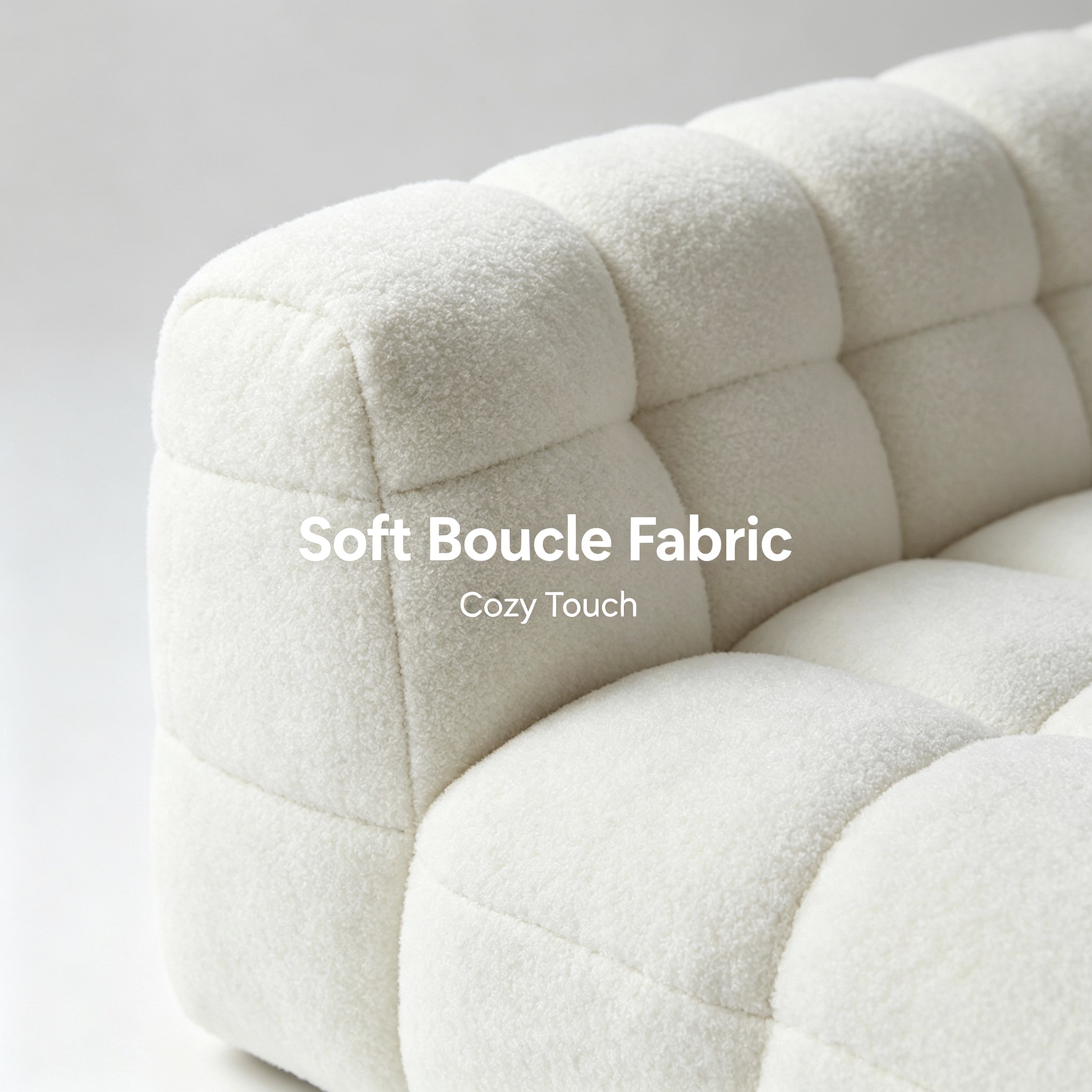 Modern L-Shaped Sofa Set with High-Elastic Sponge Filling for Living Room