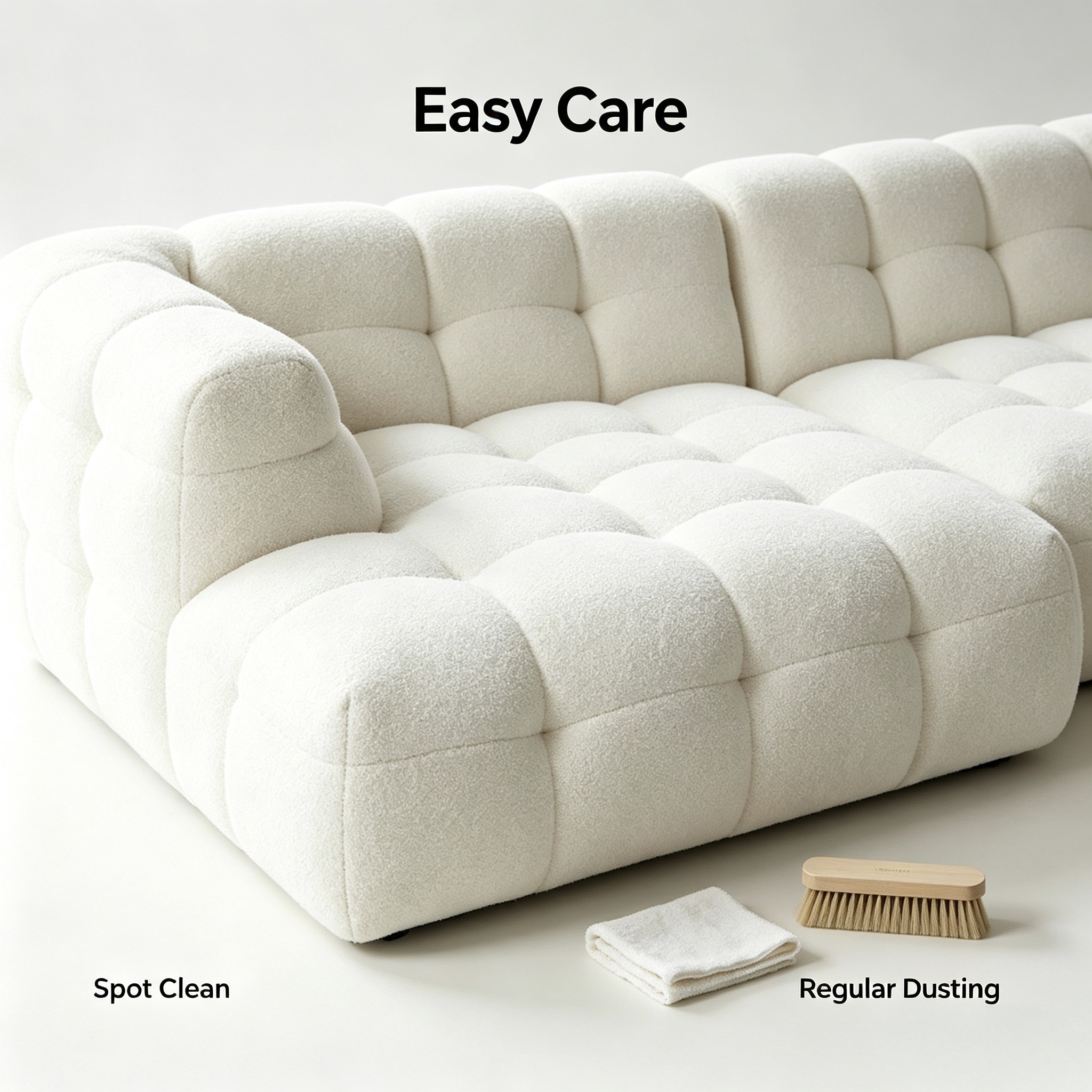 Modern L-Shaped Sofa Set with High-Elastic Sponge Filling for Living Room