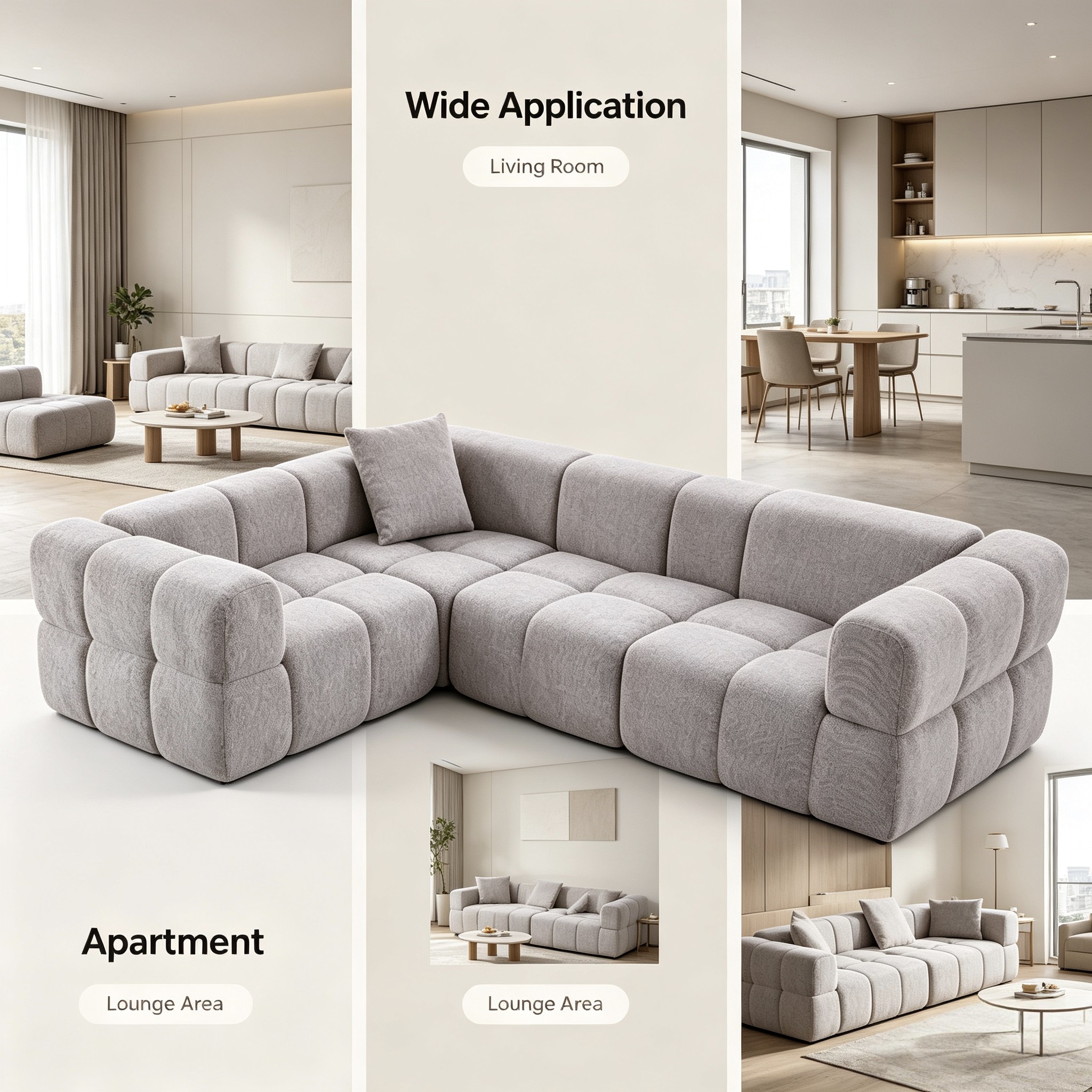 L-Shaped Corner Sofa Set