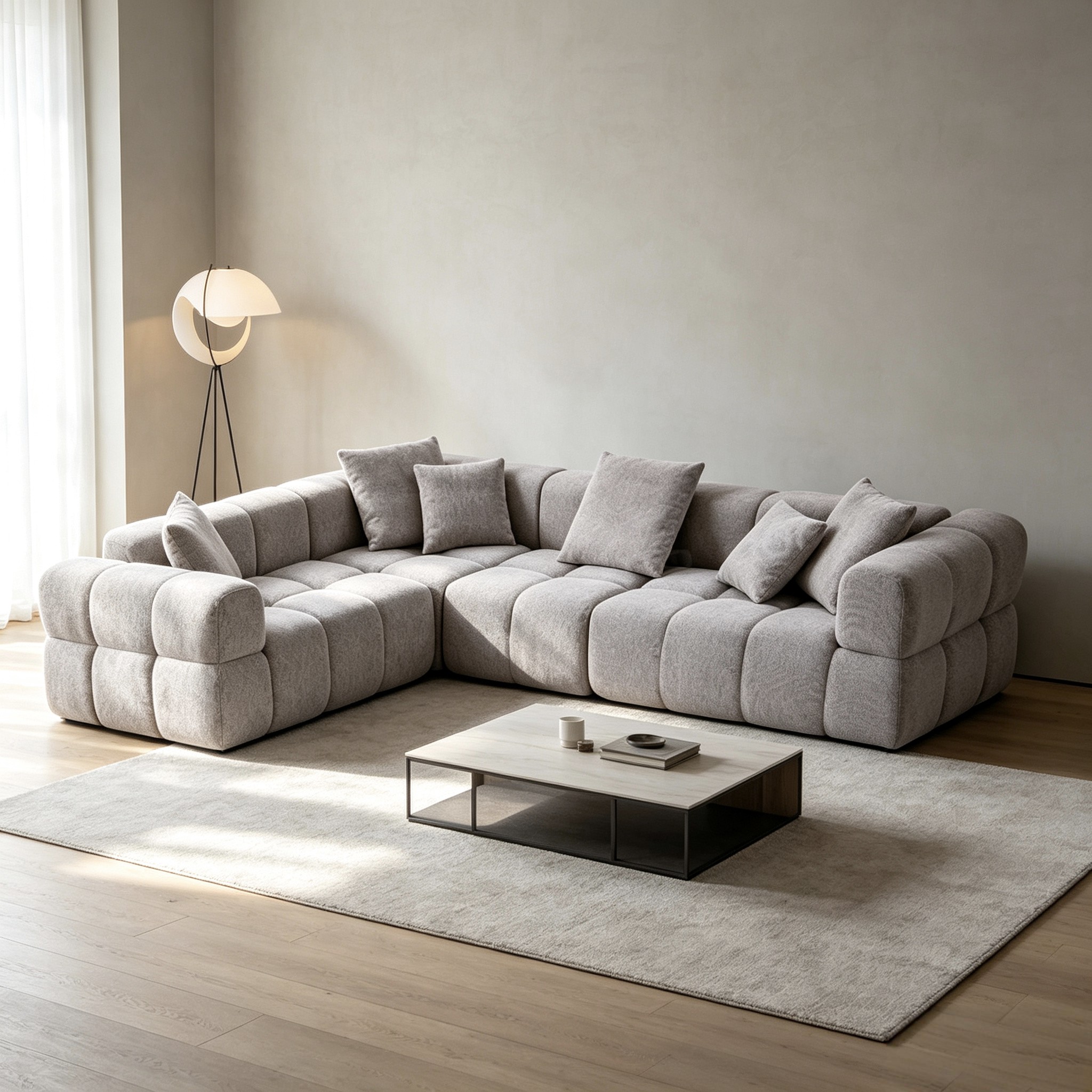 L-Shaped Corner Sofa Set