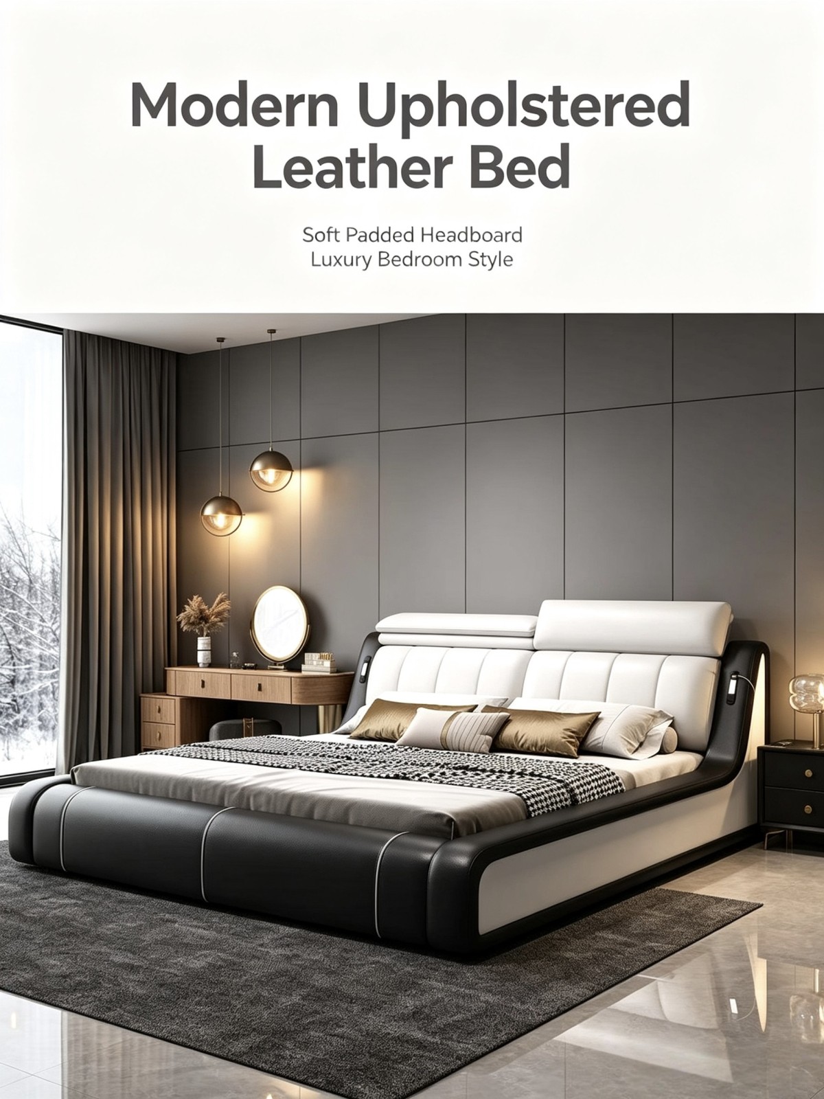 webwxgetmsgimg (25) Luxury Modern Leather King Size Bed with Silent Storage Base Functional Frame for Residential Project