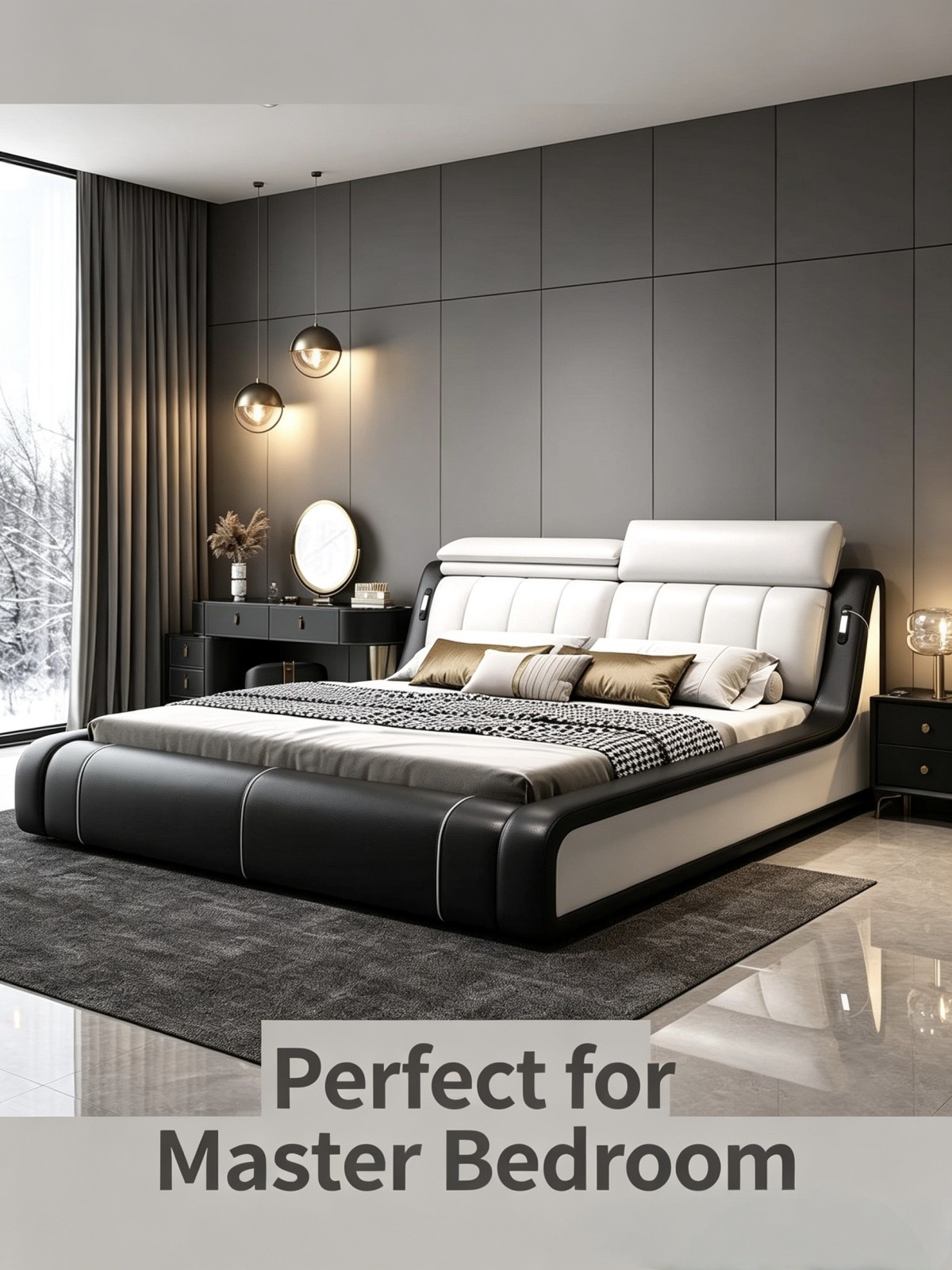 webwxgetmsgimg (26) Luxury Modern Leather King Size Bed with Silent Storage Base Functional Frame for Residential Project